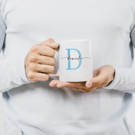 Mug Personalizzata con Nome e Iniziali bianca