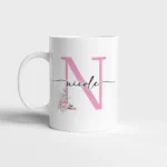 Mug Floreale Personalizzabile con Nome e Iniziali
