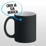 Tazza nera magica personalizzata con foto o frase