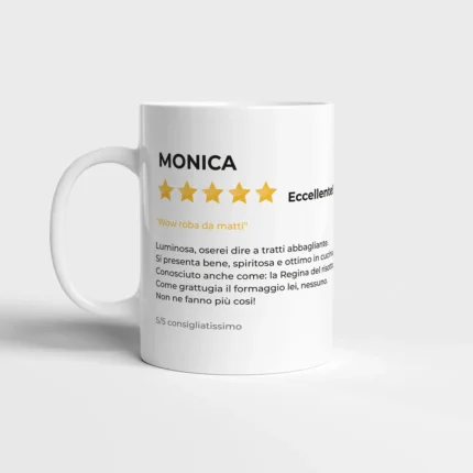 Tazza personalizzata con recensione 5 stelle