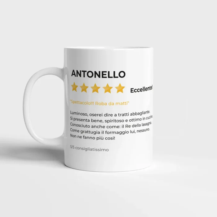 Tazza personalizzata con recensione 5 stelle - immagine 3