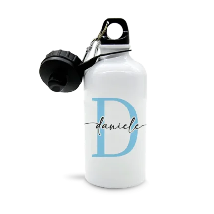 Borraccia in alluminio personalizzata con iniziale e nome