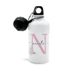 Borraccia Floreale con iniziale personalizzata