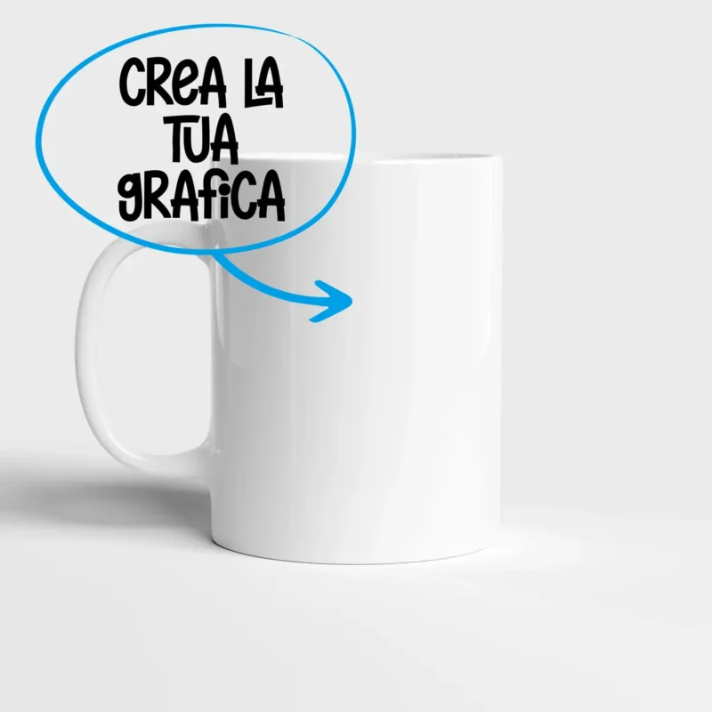 Tazza personalizzata con propria grafica, immagine, testo, nome o logo