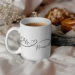 mug personalizzata di coppia con infinito e cuore con nomi