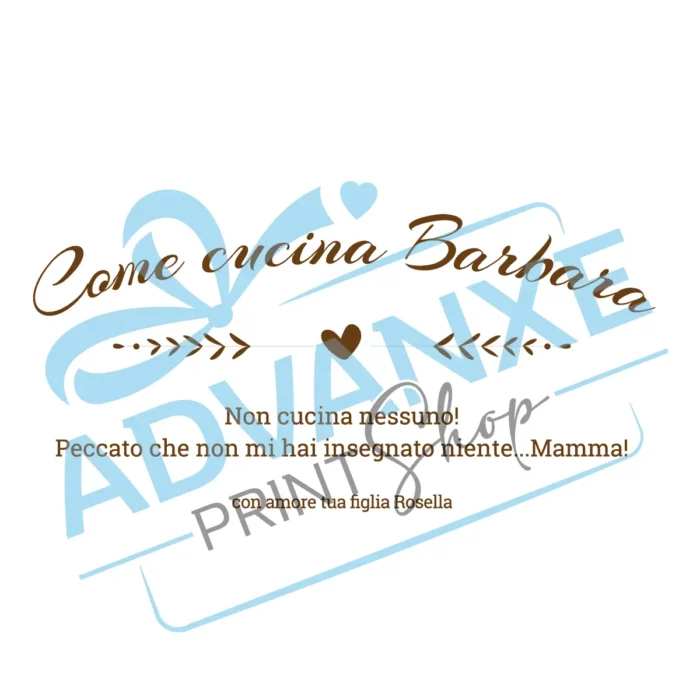 4 Tagliere personalizzato 30x20 "Come cucini tu..." - immagine 3