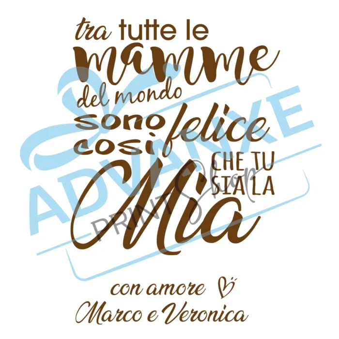 Tagliere personalizzato 30x20 "Amore per la mamma" - immagine 3