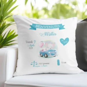Cuscino nascita bambino personalizzato Cuscino nascita bambino personalizzato