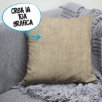 Cuscino in juta personalizzato 40x40 cm