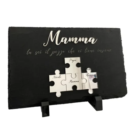 Pietra in ardesia personalizzata PUZZLE festa Mamma