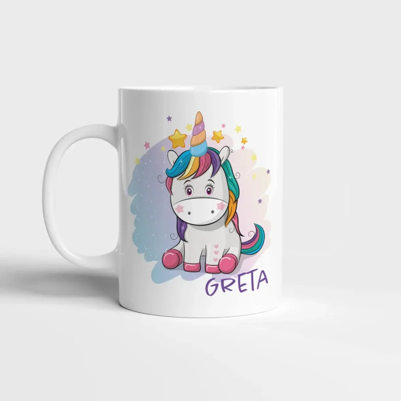 Tazza unicorno con nome personalizzato