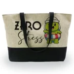 Borsa mare juta con manico nero in corda