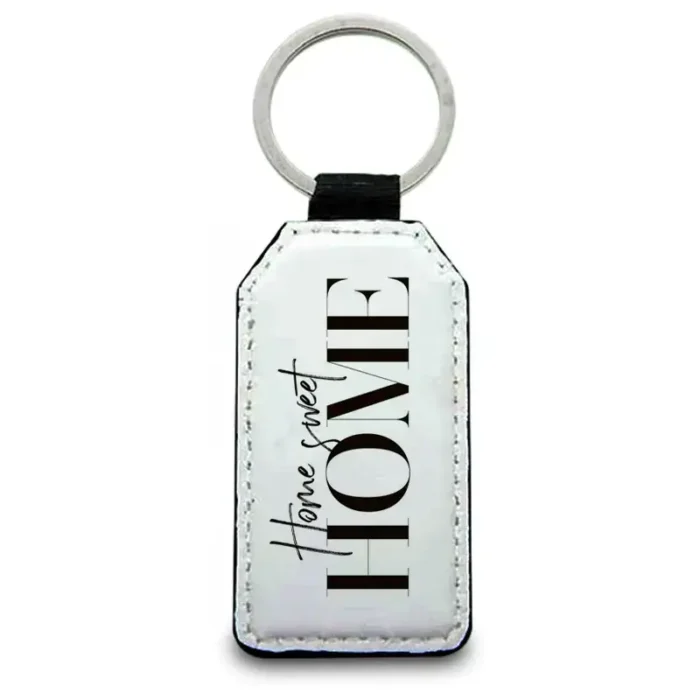 portachiave-in-similpelle-rettangolare-home-sweet-home Portachiavi personalizzato rettangolare
