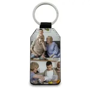 Portachiave in similpelle personalizzato rettangolare Portachiavi personalizzato rettangolare