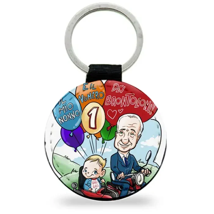 Portachiavi personalizzato tondo