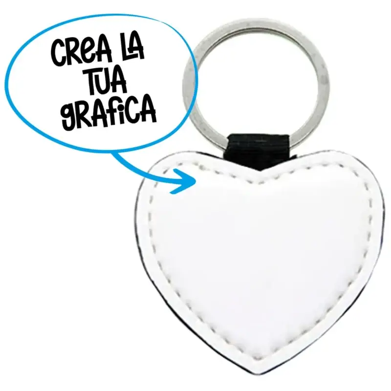 Portachiavi personalizzato a cuore