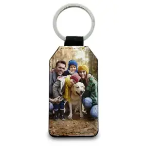 Portachiave in similpelle personalizzato rettangolare Portachiavi personalizzato rettangolare