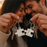 portachiavi puzzle con incisione laser personalizzato