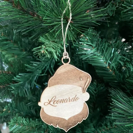 Pallina a forma di volto di Babbo Natale