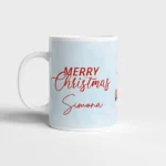Tazza personalizzata merry christmas slitta con nome