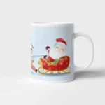 Tazza personalizzata merry christmas slitta con nome