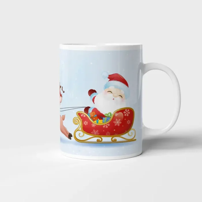 Mug personalizzat merry christmas slitta con nome Tazza personalizzata merry christmas slitta con nome
