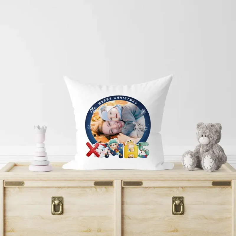 cuscino personalizzato con foto x mas natale famiglia