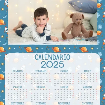 Calendario annuale A3 monopagina Space