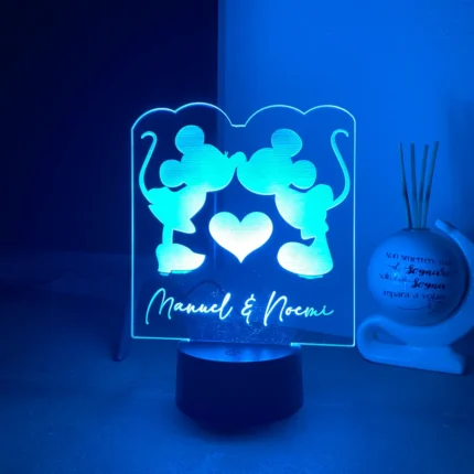 Lampada a led 3d personalizzata Paris