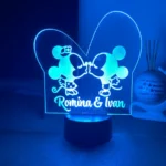 Lampada a led 3d personalizzata Disney