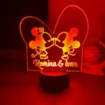 Lampada a led 3d personalizzata Disney
