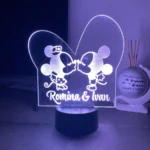 Lampada a led 3d personalizzata Disney