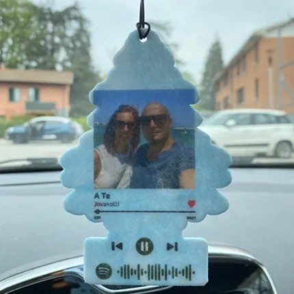 Profumatore per auto personalizzato con codice spotify