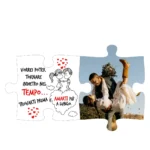2 Puzzle in legno con stampa personalizzata per san Valentino