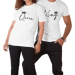 Tshirt King e Queen, maglia di coppia,regalo san valentino