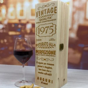 Cassettina porta vino in legno personalizzata