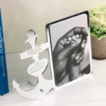 cornice con foto ancora festa del papà specchio argento