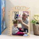Cornice da tavolo in legno festa del papà