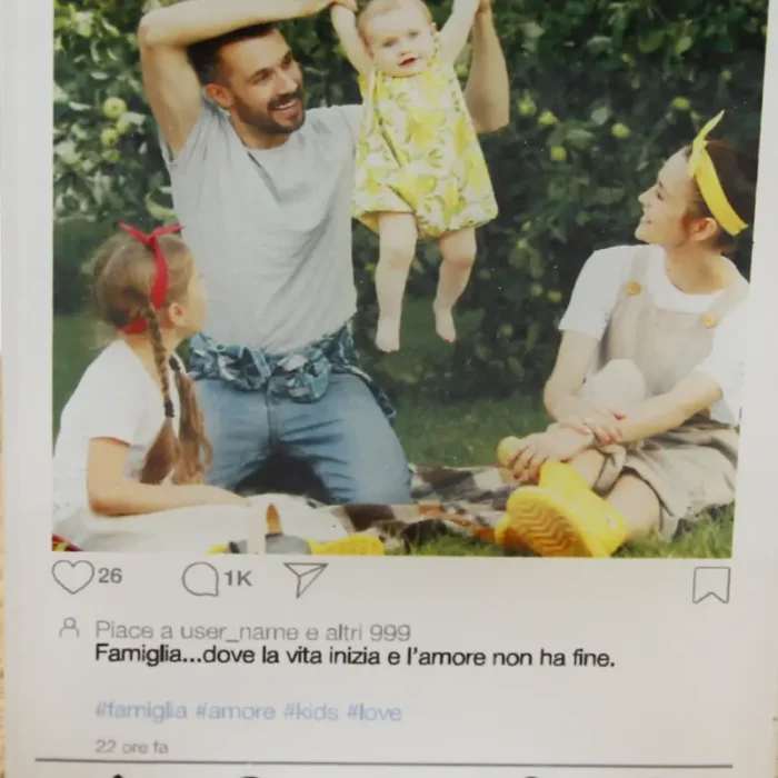 cornice instagram caption personalizzata