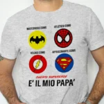 tshirt simpatica super eroi festa del papà