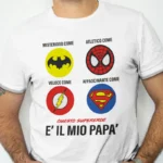 Maglietta simpatica festa del papà bianca