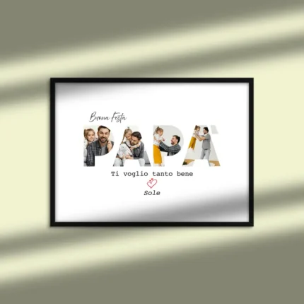 Quadretto con foto e dedica - idea regalo festa del papà
