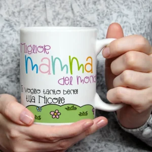 Tazza personalizzata con disegno e dedica con nome