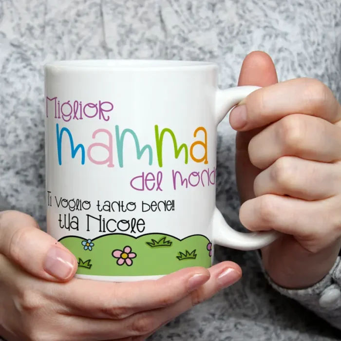 Mug personalizzata con disegno e dedica con nome