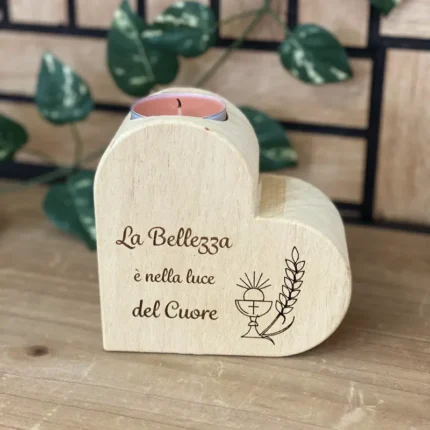 Bomboniera comunione porta candela