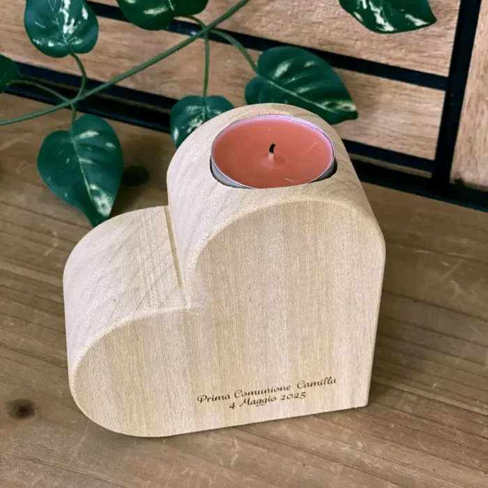 Bomboniera comunione porta candela