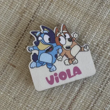 Calamita Bluey e Bingo con nome