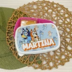 Porta pranzo e merende Bluey personalizzato con nome