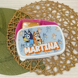 Porta pranzo e merende Bluey personalizzato con nome Porta pranzo e merende Bluey personalizzato con nome