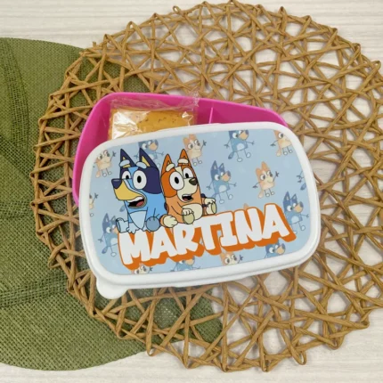 Porta pranzo e merende Bluey personalizzato con nome